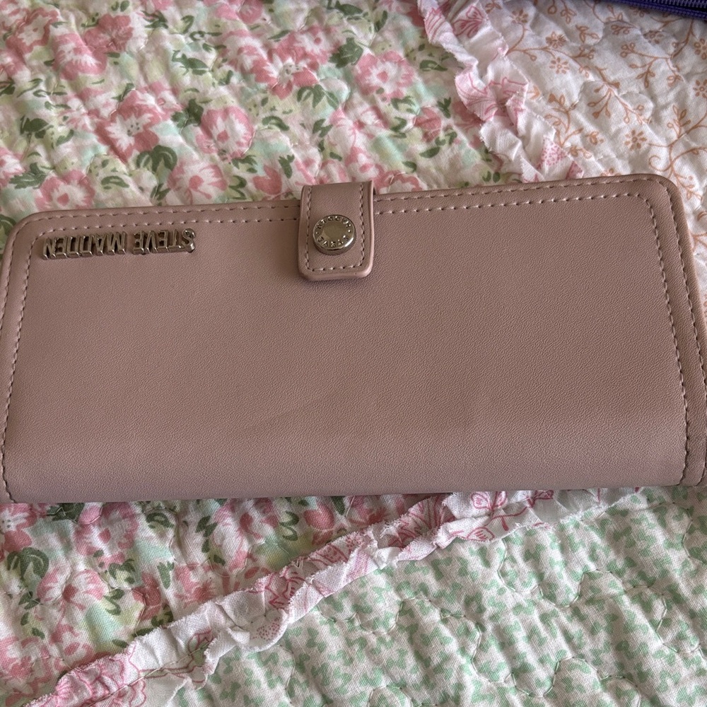 Steve Madden Blush Taupe Snap-Closure Women's Wallet
